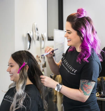 Hairstylist at work